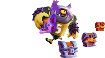 Visual depicting NewRetro Casino's mascot holding treasure chests, symbolizing the VIP program benefits and rewards available to elite players.