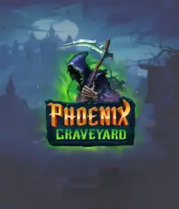 An immersive view of ELK Studios' Phoenix Graveyard slot, with its hauntingly beautiful graveyard and phoenix symbols. This image captures the slot's unique expanding reel feature, coupled with its stunning symbols and gothic theme. The design reflects the game's theme of rebirth and immortality, appealing for those fascinated by legends.