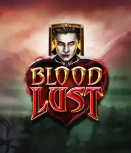 A dark and seductive view of the Blood Lust slot by ELK Studios, featuring gothic vampire symbols and a haunting castle backdrop. The visual emphasizes the slot's enthralling atmosphere, enhanced by its innovative game mechanics, appealing for those fascinated by the allure of the undead.